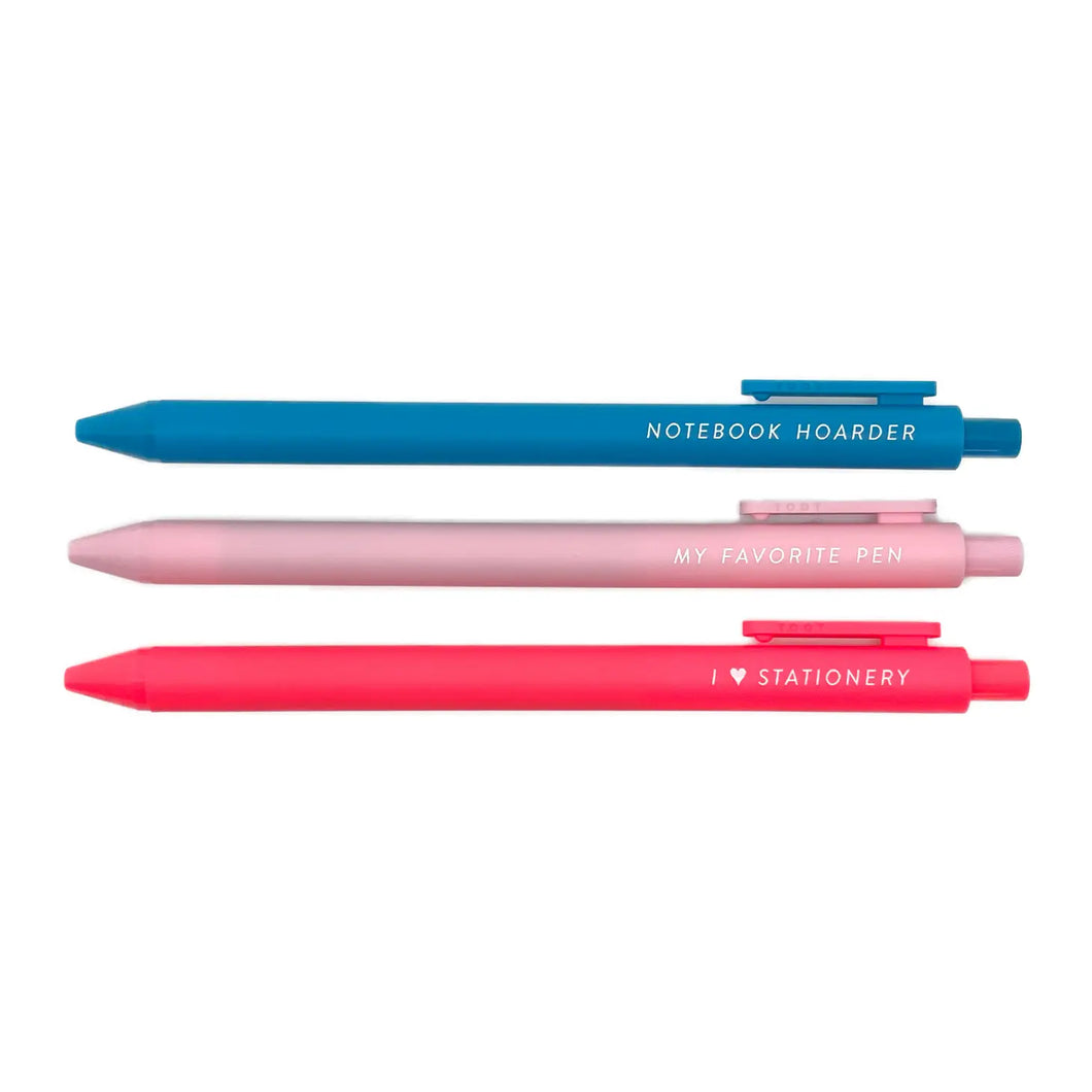 Pens for Stationery Lovers: Set of 3
