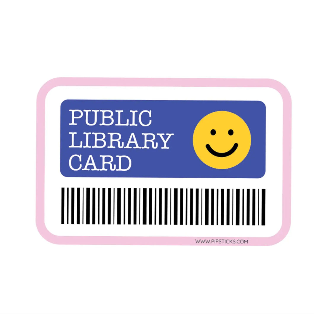 Library Card Vinyl Sticker