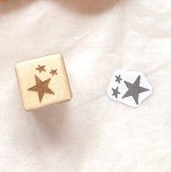 Star Wood Rubber Stamp