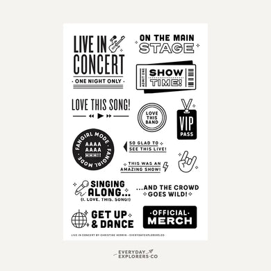 Live In Concert 4x6 Clear Stamp Set