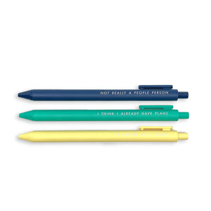 Pens for Introverts: Set of 3
