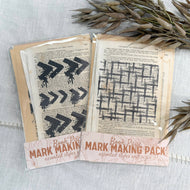 Mark Making Vintage Book Page Pack- Collage and Journal Supplies