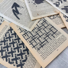 Load image into Gallery viewer, Mark Making Vintage Book Page Pack- Collage and Journal Supplies