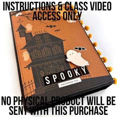 INSTRUCTIONS & VIDEO ACCESS ONLY - Spooky Halloween Fun Mini Book Project Kit
