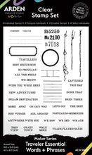 Load image into Gallery viewer, Arden Creative Studio | Maker Series - Traveler Essential Words + Phrases 4x6 Stamp Set