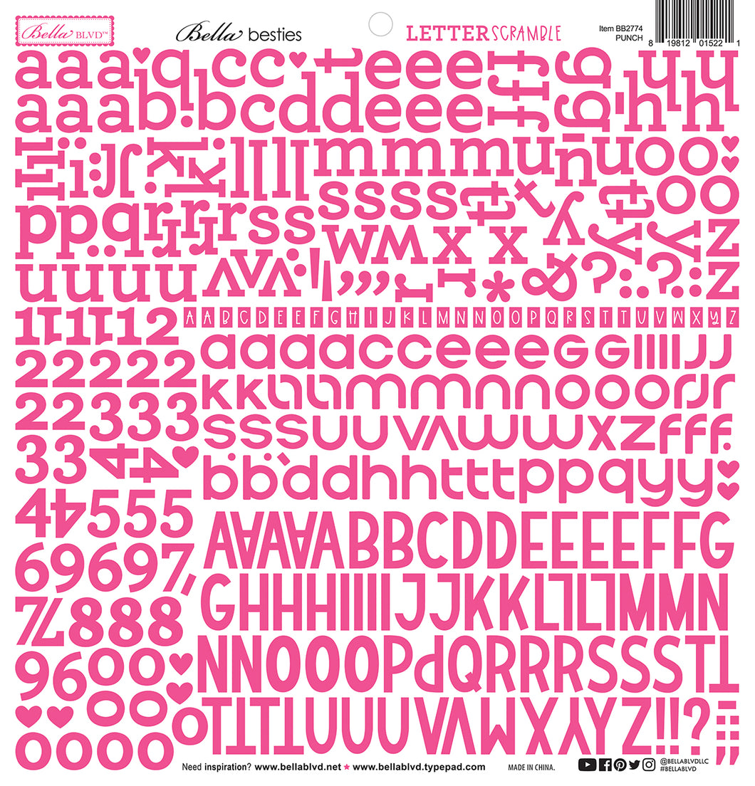 Letter Scramble Punch Alphabet Stickers