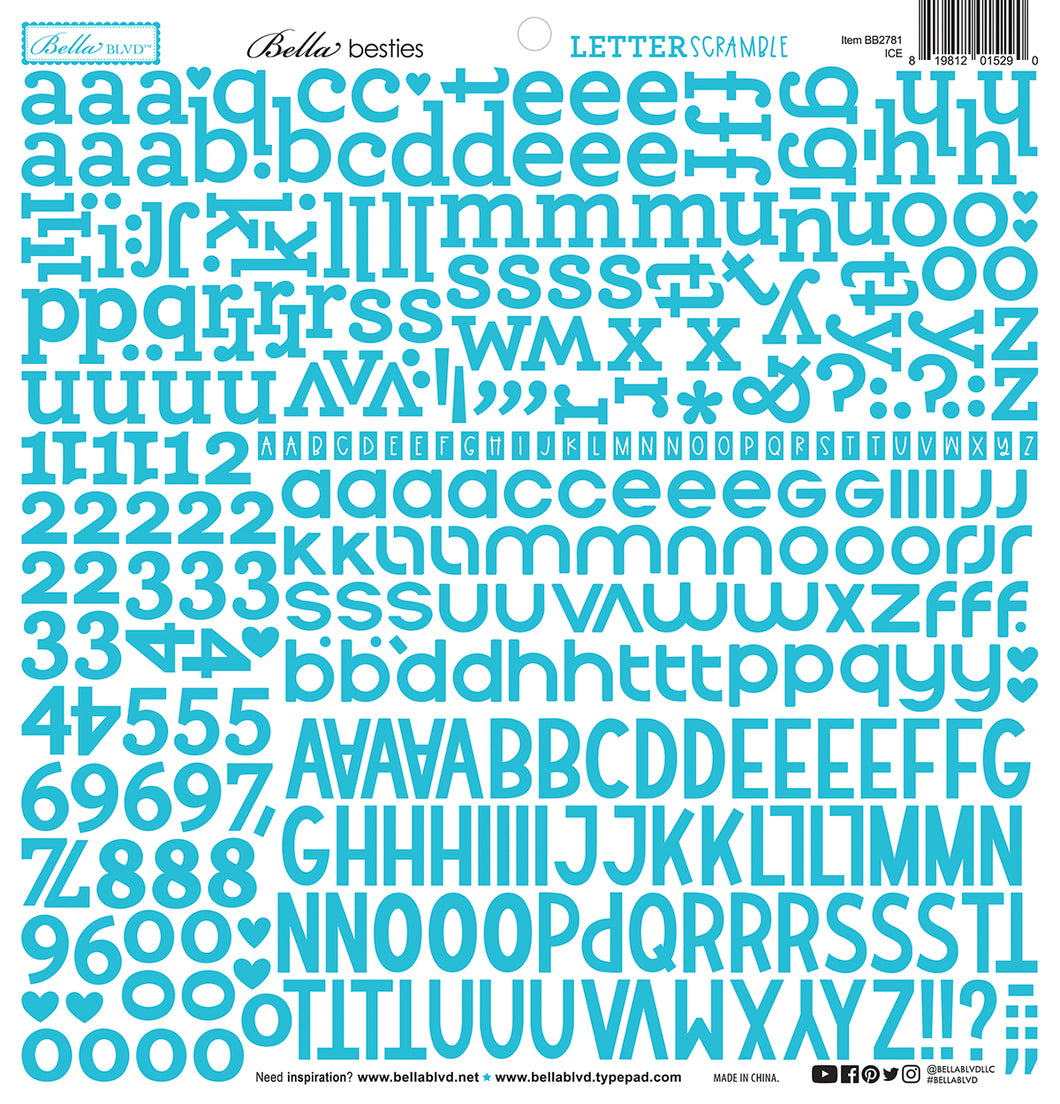 Letter Scramble Ice Alphabet Stickers