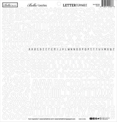 Letter Scramble White Alphabet Stickers