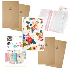 Load image into Gallery viewer, Traveler&#39;s Notebook Starter Kit - with Floral Garden Traveler&#39; Notebook