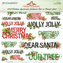 Load image into Gallery viewer, 49 &amp; Market Christmas Spectacular 12x12 Sentiments Rub-Ons