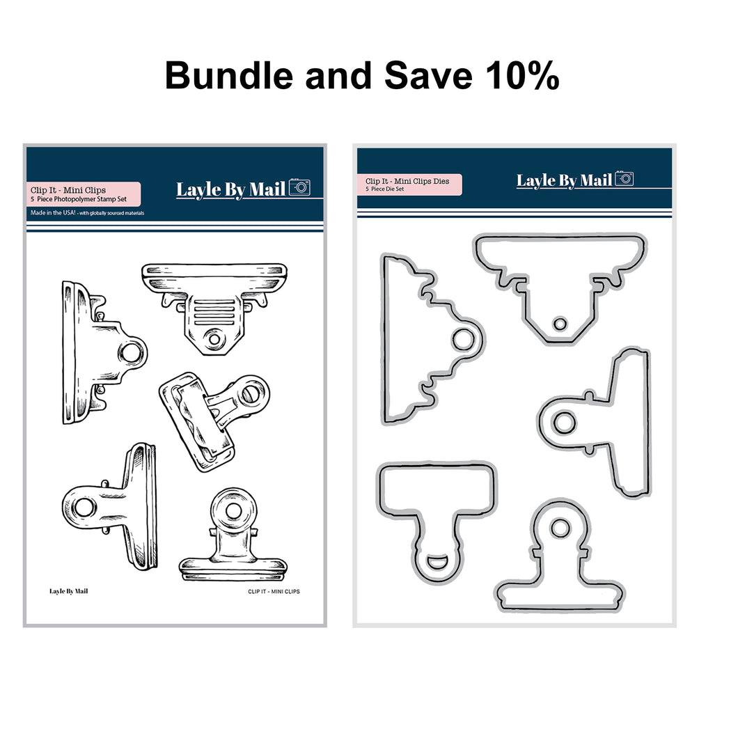 Mini Clips - Clip It Stamp & Metal Die Bundle