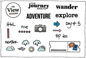 Document Your Travels 6x8 Stamp Set