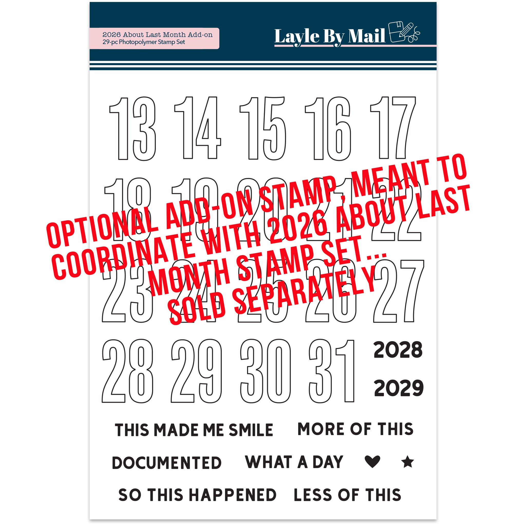 2026 About Last Month - 6x8 Stamp Set - INCLUDED IN YEAR IN REVIEW