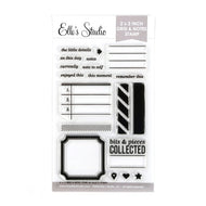 Elle's Studio | 2 x 2 inch Grid & Notes 4 x 6 inch Stamp