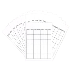Calendar Pages 6 x 8.5 inch Cardstock Paper Stack