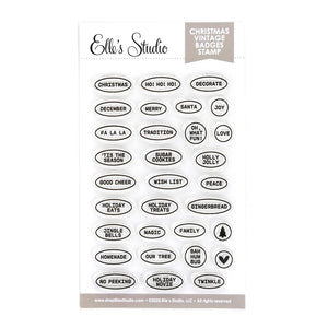 Elle's Studio | Christmas Vintage Badges Stamp