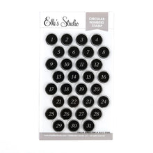 Load image into Gallery viewer, Elle's Studio | Circular Numbers 4 x 6 inch Stamp