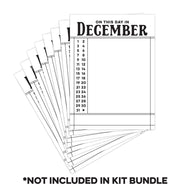 Elle's Studio | On This Day In December 3x4 inch Journaling Tags - Black