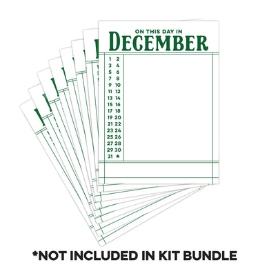 Elle's Studio | On This Day In December 3x4 inch Journaling Tags - Green