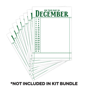 Elle's Studio | On This Day In December 3x4 inch Journaling Tags - Green