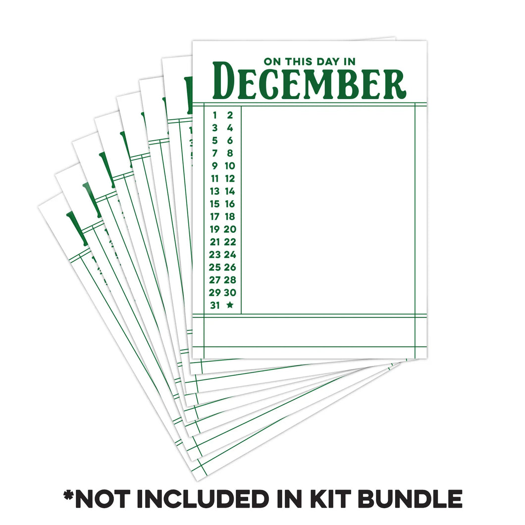 Elle's Studio | On This Day In December 3x4 inch Journaling Tags - Green