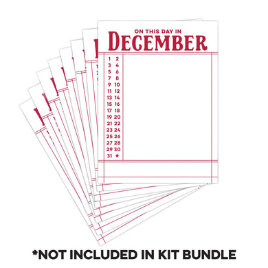Elle's Studio | On This Day In December 3x4 inch Journaling Tags - Red