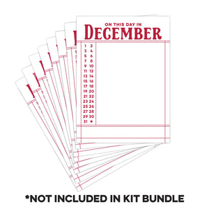 Elle's Studio | On This Day In December 3x4 inch Journaling Tags - Red
