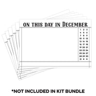Elle's Studio | On This Day In December 4x6 inch Journaling Tags - Black