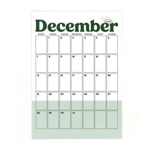 Elle's Studio | Document December 2025 Cardstock Calendar