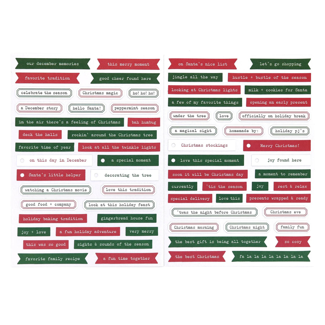 Elle's Studio | Holiday Phrase Cardstock Stickers