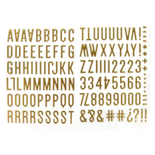 Load image into Gallery viewer, Large Matte Gold Puffy Alphabet Stickers