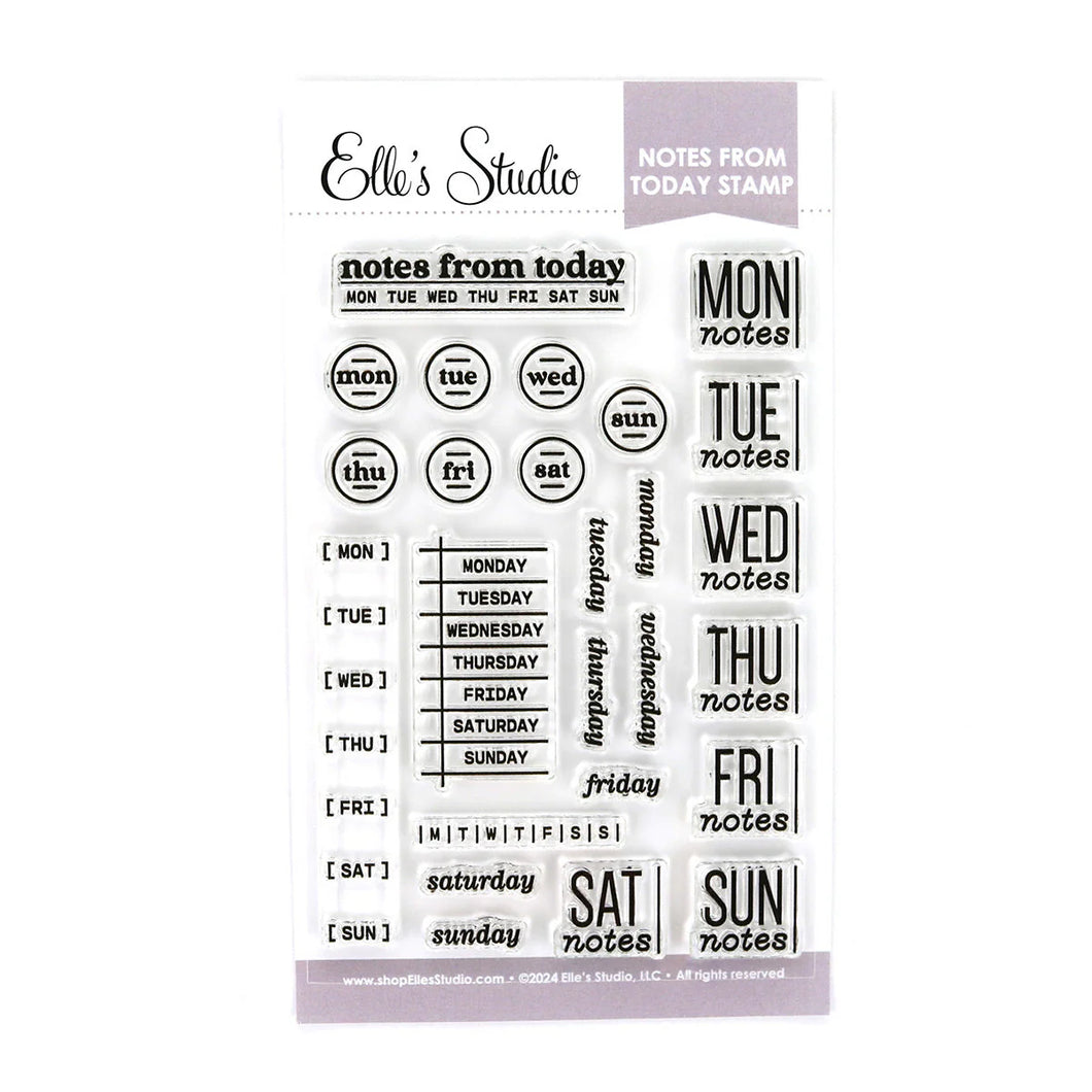 Elle's Studio | Notes From Today 4x6 Stamp