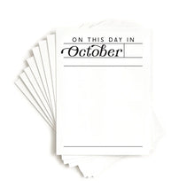Load image into Gallery viewer, Elle's Studio | On This Day In OCTOBER 3 x 4 Journaling Tags