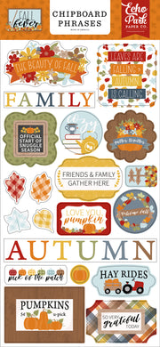 Fall Fever 6x13 Chipboard Phrases