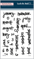 Handwritten Months 4x6 Stamp Set