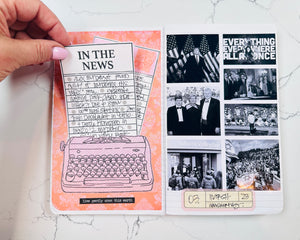 In the News Stamp Set & Typewriter Metal Die Bundle