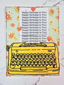 In the News Stamp Set & Typewriter Metal Die Bundle