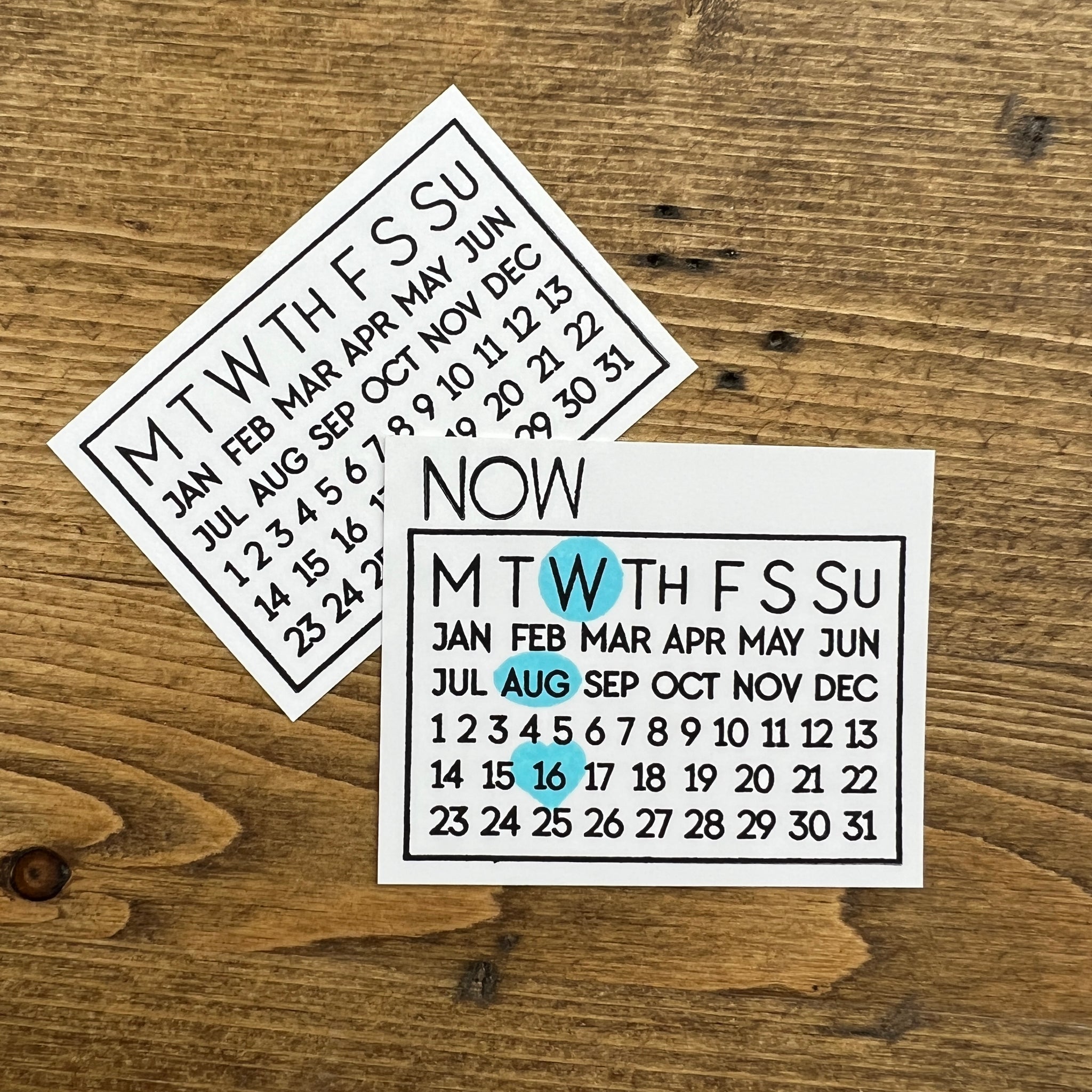 Perpetual Calendar 3x4 Stamp Set – Layle By Mail