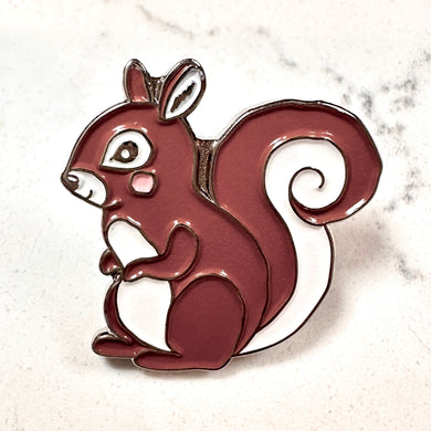 Scatter the Squirrel Enamel Pin