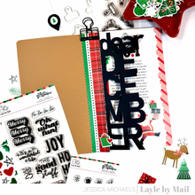 Load image into Gallery viewer, Digital Cut Files | Dear December - Set of (5) Traveler's Notebook Size Designs