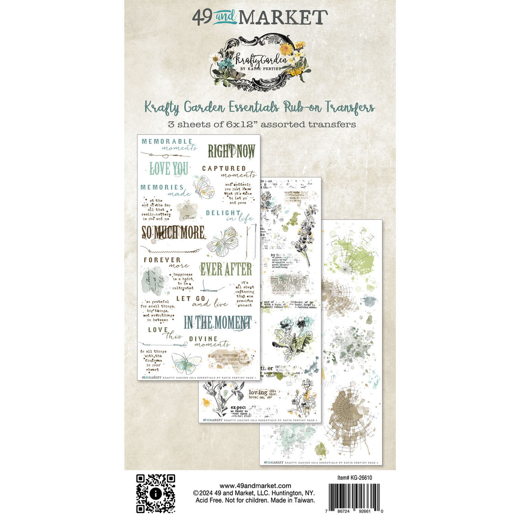49 & Market - Krafty Garden - Essentials Rub-Ons
