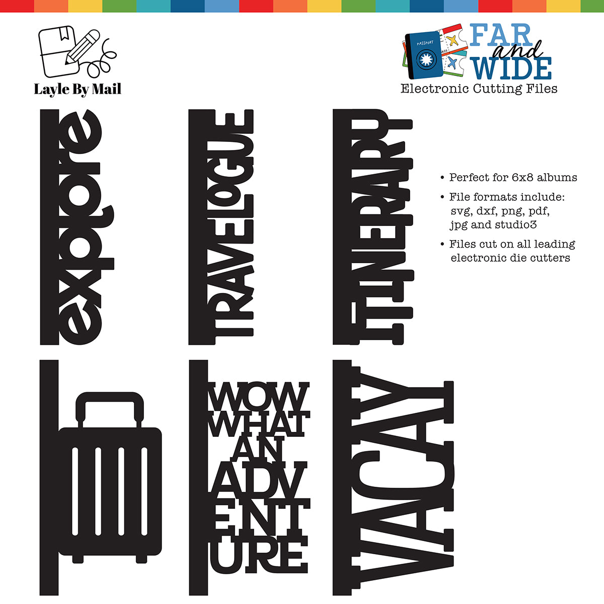 Digital Cut Files | Far and Wide - Set of (6) Designs – Layle By Mail