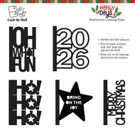Digital Cut Files | Holly Days - Set of (5) 6x8 Size Designs