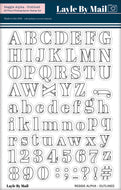 Reggie Alpha - Outlined 5x7 Stamp Set
