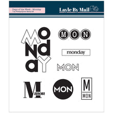 Load image into Gallery viewer, Days of the Week - Monday - 4x4 Stamp Set