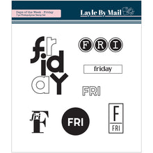 Load image into Gallery viewer, Days of the Week - Friday - 4x4 Stamp Set