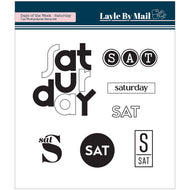 Days of the Week - Saturday - 4x4 Stamp Set