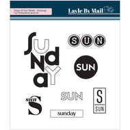 Days of the Week - Sunday - 4x4 Stamp Set