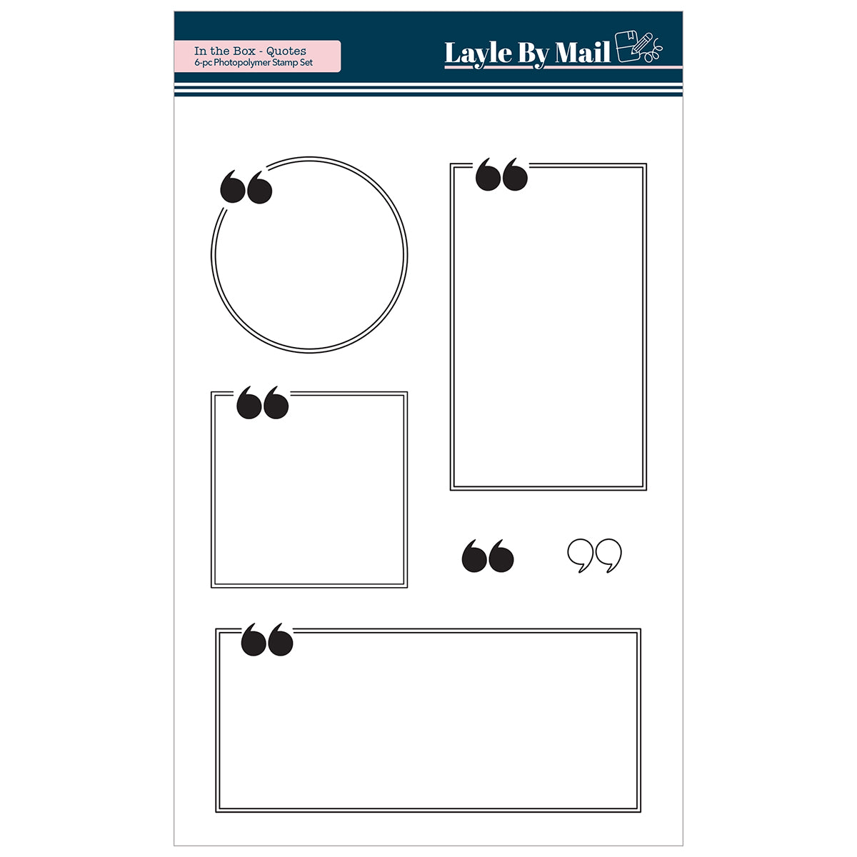 In The Box - Quotes - 4x6 Stamp Set – Layle By Mail