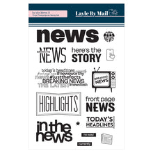 Load image into Gallery viewer, In the News 3 - 5x7 Stamp Set